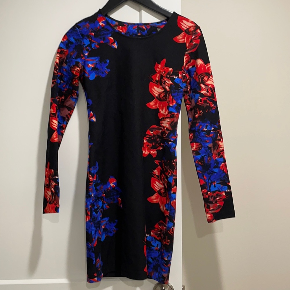 Parker floral dress with back cut-outs